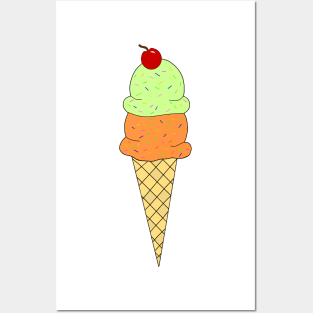 Tasty Ice Cream Cone Lover Posters and Art